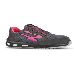 Calzatura di sicurezza Verok S1P SRC - nylon/pelle scamosciata - grigio/rosa - taglia 39 - U-Power