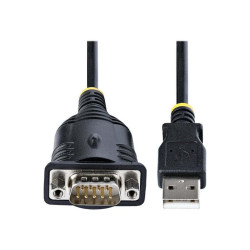 StarTech.com 3ft (1m) USB to Serial Cable, DB9 Male RS232 to USB Converter, USB to Serial Adapter for PLC/Printer/Scanner/Netwo