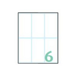 Tico - Carta - Opaca - autoadesivo permanente - bianco - 74 x 38 mm 60 etichette (10 foglio(i) x 6) etichette