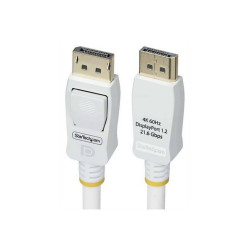 StarTech.com 6ft White VESA Certified DisplayPort 1.2 Cable with Latches - Cavo DisplayPort - DisplayPort (M) serrato a Display