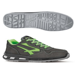 Calzatura di sicurezza Yoda S3 SRC Red Lion - pelle nabuk idrorepellente - numero 35  - grigio scuro/verde - U-Power