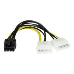 StarTech.com Adattatore cavo di alimentazione LP4 a scheda video PCI Express 8 pin da 15 cm - Adattatore di alimentazione - Ali