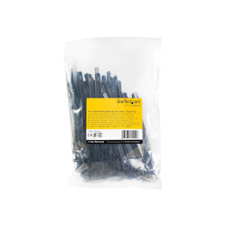 StarTech.com Fascette fermacavo riutilizzabili da 15 cm - Fascette di nylon per interni/esterni, 100 pezzi - nero (CBMZTRB6BK) 