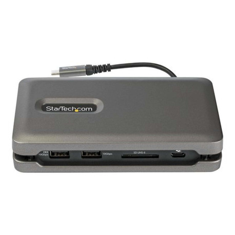 StarTech.com Adattatore Multiporta USB C a HDMI 2.0 4K - Hub USB 2 porte 10Gbps - 100W Power Delivery Pass-through - GbE - SD/M