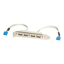 StarTech.com Adattatore piastra slot USB A femmina 4 porte - Pannello USB - USB (F) a IDC a 9 pin (F)