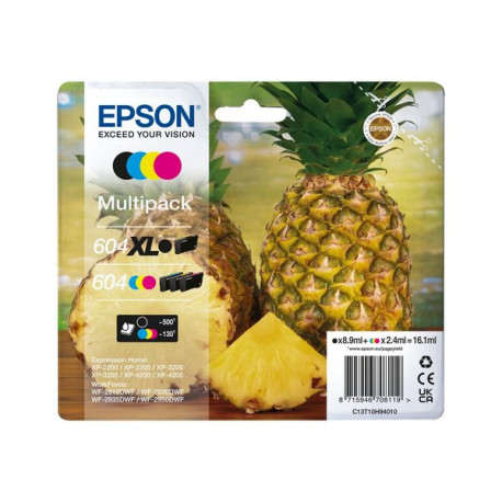 Epson 604/604XL Multipack - Confezione da 4 - XL (nero) + capacity Standard - nero, giallo, ciano, magenta - originale - bliste