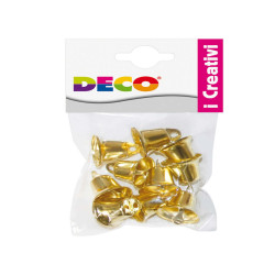 Campanellini - dim. 22 mm - in metallo - oro - Deco - conf. 10 pezzi