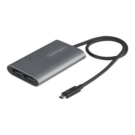 StarTech.com Adattatore Thunderbolt 3 a doppio monitor DisplayPort 4K 60Hz o singolo 8K/5K -TB3 a 2x DP 1.4 - Mac/Windows (TB32