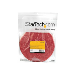 StarTech.com Rotolo di nastro con chiusura a strappo da 15,2 m - Rosso (HKLP50RD) - Bloccaggio con aggancio a cappio - 15.24 m 