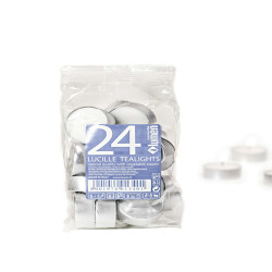 Candele Tealights - bianco - Lumen - sacchetto da 24 pezzi