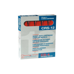 Caricatori CRS6 - 210 punti 12 mm - capacità massima 80 fogli - rosso - Iternet - conf. 5 pezzi