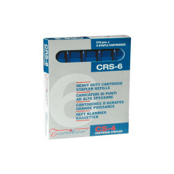 Caricatori CRS6 - 210 punti 6 mm - capacità massima 25 fogli - blu - Iternet - conf. 5 pezzi
