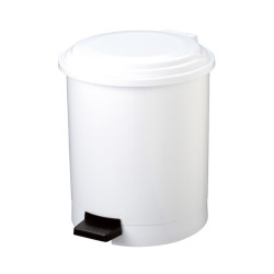 Pattumiera a pedale Ruf - PP - 20 L - diametro 31,5 cm - altezza 42 cm - bianco - Medial