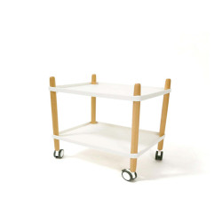 Carrellino multiuso - 50 x 36 x 55 cm - PPL/faggio - bianco/faggio - Paperflow