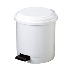 Pattumiera a pedale Ruf - PP - 3 L - diametro 17,5 cm - altezza 21 cm - bianco - Medial