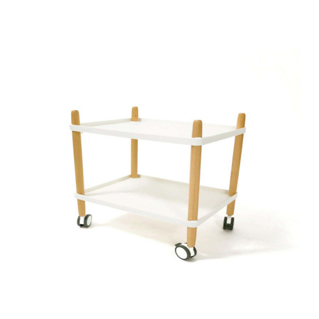 Carrellino multiuso - 50 x 36 x 55 cm - PPL/faggio - bianco/faggio - Paperflow