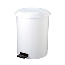 Pattumiera a pedale Ruf - PP - 40 L - diametro 44,5 cm - altezza 54 cm - bianco - Medial