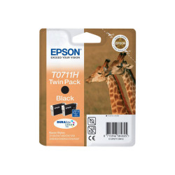 Epson T0711 Twin Pack - Confezione da 2 - alta capienza - nero - originale - blister con radiofrequenza / allarme acustico - ca