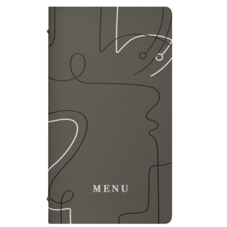 Portamenù linea Linee - 18x31,6 cm - grigio - Stilcasa