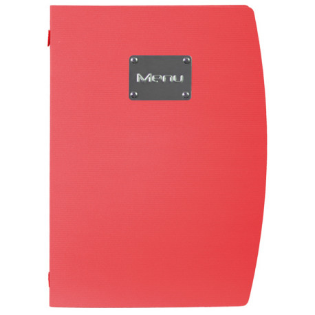 Portamenù Rio - 1 inserto doppio incluso - A4 - 24 x 34 cm - rosso - Securit