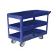 Carrello da lavoro - 3 ripiani - 84 x 41 x 82 cm - portata max 100 kg - acciaio verniciato - blu - Serena Group