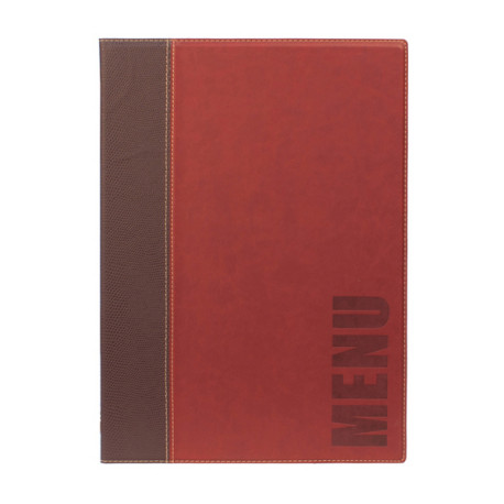 Portamenù Trendy - 1 inserto doppio incluso - A4 - 24 x 34 cm - bordeaux - Securit