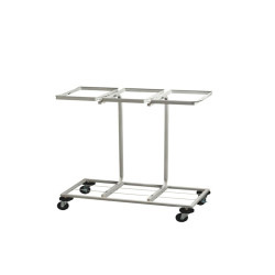 Carrello mobile Triflux - 83,3x36x90 cm - con ruote - 3 portasacco da 100 L ciascuno - acciaio - Medial