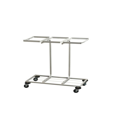 Carrello mobile Triflux - 83,3x36x90 cm - con ruote - 3 portasacco da 100 L ciascuno - acciaio - Medial