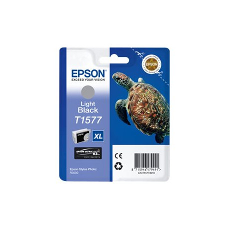 Epson T1577 - 25.9 ml - nero chiaro - originale - blister - cartuccia d'inchiostro - per Stylus Photo R3000