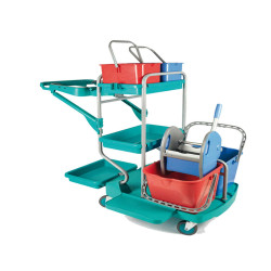 Carrello per pulizie professionali Evolution - 48 L - 67,5 x119 x115 cm - PerfettoFactory