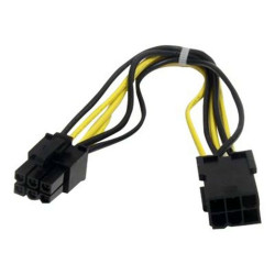 StarTech.com Cavo di estensione alimentatore PCI Express 6 pin 20 cm - Prolunga alimentazione - Cavo alim. PCI 6 piedini (M) a 