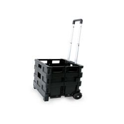 Carrello pieghevole con cassa in plastica - portata max 25 kg - X-Robust