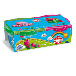 Pasta Glitter - 100gr - magenta/verde - conf. 2 pezzi - Didò