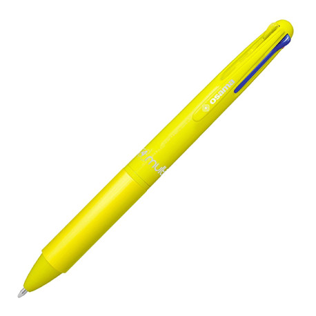 Penna a sfera 4 Multi Chrome - punta 1,00 mm - 4 colori - giallo neon  - Osama
