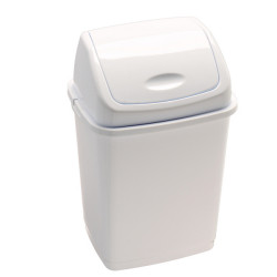 Pattumiera con coperchio basculante Rif Basic - 36x29x55 cm - 35 L - bianco - Medial