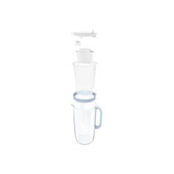 BRITA Glass - Caraffa con filtro per acqua - Dimensione 19.3 x 13.8 cm - Altezza 27.7 cm - 2.5 L - blu chiaro