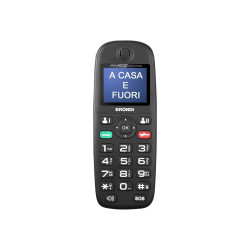 Brondi Amico Di Casa - Telefono con funzionalità - dual SIM / Internal Memory 32 MB - microSD slot - 128 x 160 pixel - nero
