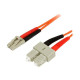 StarTech.com Cavo patch duplex in fibra multimodale 62,5/125 1 m LC/SC - LSZH (FIBLCSC1) - Cavo di rete - LC multi-mode (M) a S