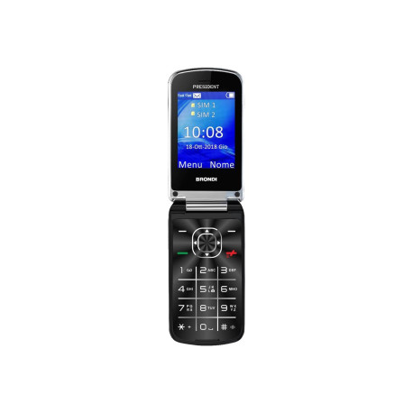 Brondi PRESIDENT - Telefono con funzionalità - dual SIM - microSD slot - display LCD - 240 x 320 pixel - rear camera 1,3 MP - n
