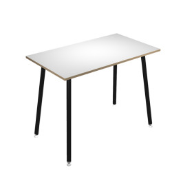 Tavolo alto Skinny Metal - 140 x 80 x 105 cm - nero/bianco - Artexport