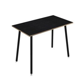 Tavolo alto Skinny Metal - 140 x 80 x 105 cm - nero/nero venato - Artexport