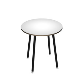 Tavolo alto tondo -  diametro 100 - H 105 cm - nero/bianco - Artexport