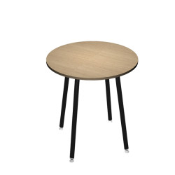 Tavolo alto tondo -  diametro 100 - H 105 cm - nero/rovere - Artexport