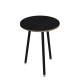Tavolo alto tondo -  diametro 80 - H 105 cm - nero/nero venato - Artexport