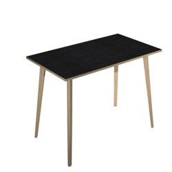 Tavolo alto Woody - 120 x 80 x 105 cm - rovere/nero venato - Artexport