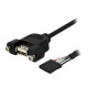 StarTech.com Cavo USB per montaggio a pannello da 30 cm - Cavo USB A a collettore scheda madre F/F (USBPNLAFHD1) - Cavo USB da 