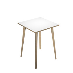 Tavolo alto Woody - 80 x 80 x 105 cm - rovere/bianco - Artexport