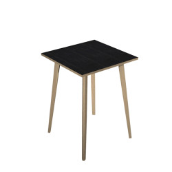 Tavolo alto Woody - 80 x 80 x 105 cm - rovere/nero venato - Artexport