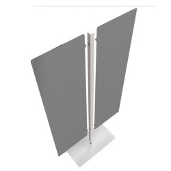 Piantana Moody - a 2 pannelli - H 160 cm - grigio