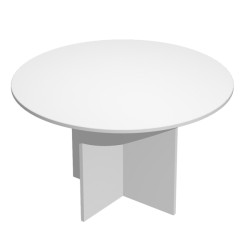 Tavolo riunione Easy - 4 posti - diametro 120 cm - altezza 72 cm - grigio - Artexport